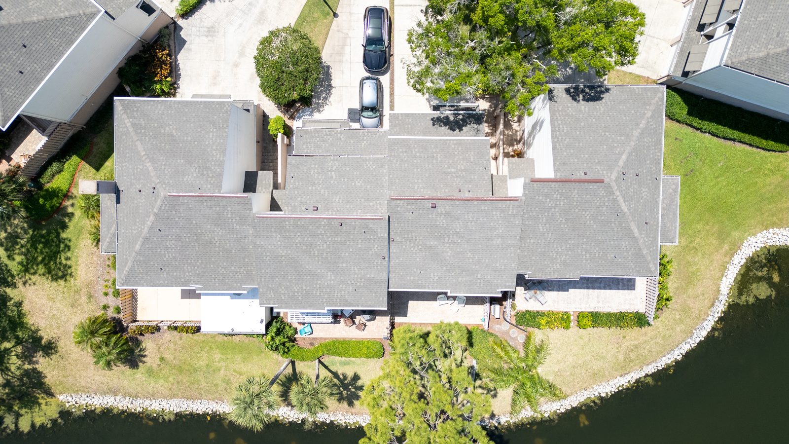 Aerial view of the townhouse community mid-project